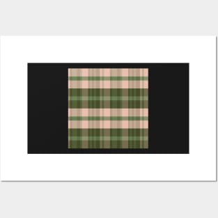 Autumn Aesthetic Iagan 1 Hand Drawn Textured Plaid Pattern Posters and Art